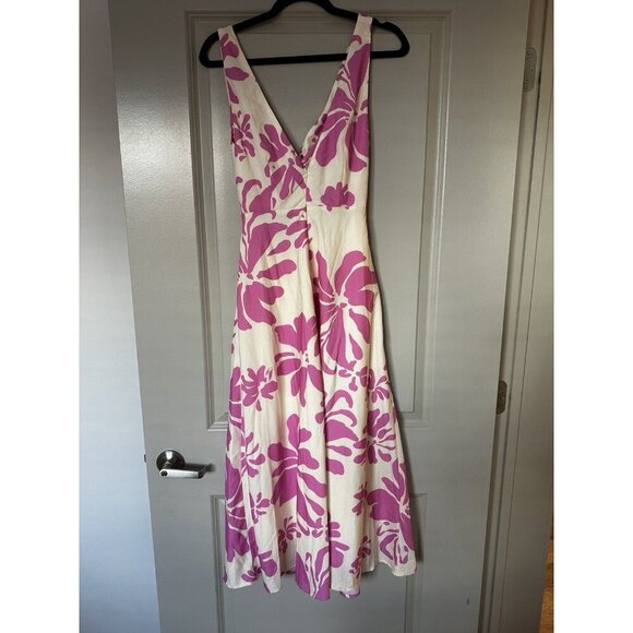 Billy J NWT Juniper Midi Dress Pink Floral Cut Out Dress Size 10 Resortwear - Picture 5 of 8